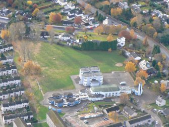 Aerial view of Cauldeen Primary School, Inverness, looking SE.