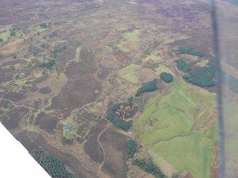 Aerial view of sheep pens, Strath Sgitheach, near Dingwall, looking W.