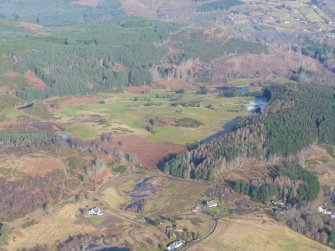 Aerial view of Strathpeffer Golf Course, Easter Ross, looking NE.