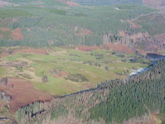 Aerial view of Strathpeffer Golf Course, Easter Ross, looking N.