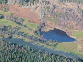 Aerial view of Strathpeffer Golf Course, Easter Ross, looking NW.