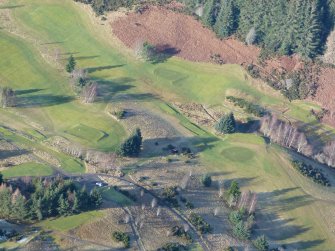 Aerial view of Strathpeffer Golf Course, Easter Ross, looking NW.