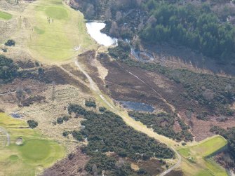 Aerial view of Strathpeffer Golf Course, Easter Ross, looking S.