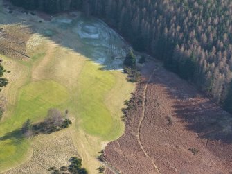 Aerial view of Strathpeffer Golf Course, Easter Ross, looking SSE.