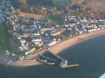 Aerial view of Cromarty and harbour, looking SE.