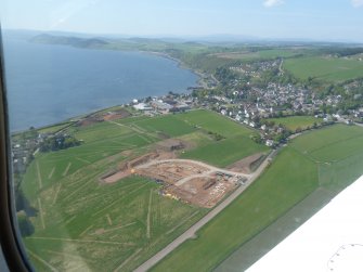 Aerial view of Fortrose and Avoch Bay, Black Isle, looking W.