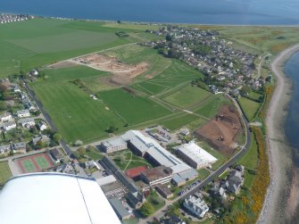 Aerial view of Fortrose Academy, Black Isle, looking SE.