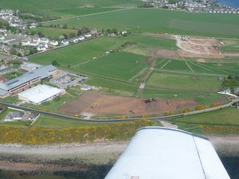 Aerial view of Fortrose Academy, Fortrose, Black Isle, looking N.