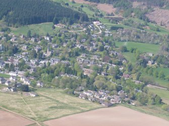 Aerial view of Strathpeffer, Easter Ross, looking NW.