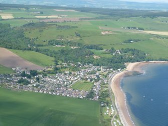 Aerial view of Rosemarkie, Black Isle, looking N.