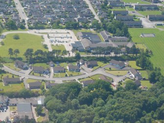 Aerial view of Invergordon County Community Hospital, Easter Ross, looking SW.