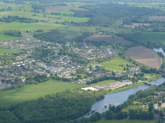 Aerial view of Conon Bridge, Easter Ross, looking SE.