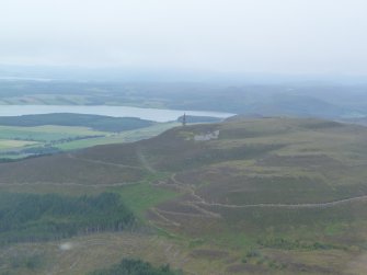 Aerial view of Beinn a'Bhragaidh and Duke of Sutherland Monument, near Golspie, East Sutherland, looking SW.