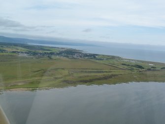 Aerial view of Dornoch burgh, East Sutherland, looking  NNE.
