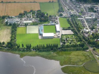 Aerial view of Dingwall East end, Easter Ross, looking S.