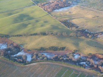 Aerial view of field mounds, near Braelangwell, Black Isle, looking NW.