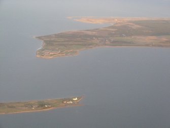 Aerial view of Chanonry Point and Fort George, Moray Firth, looking E.