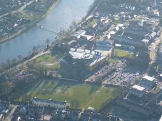 Aerial view of Eden Court Theatre, Inverness, looking SE.