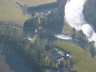 Near aerial view of Ness-Side, Inverness, looking S.