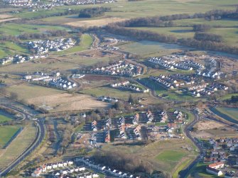 Aerial view of area to south of Southern Distributor Road at Culduthel Roundabout, Inverness, looking SE.