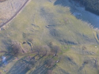 Aerial view of Essich, near Inverness, almost vertical, looking SW.