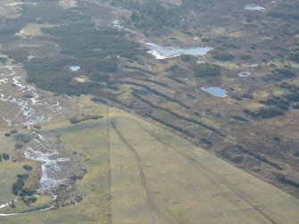Aerial view of settlement and field system near Achvraid, Essich Moor, near Inverness, looking SW.