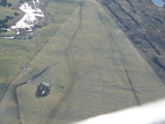 Aerial view of settlement and field system near Achvraid, Essich Moor, near Inverness, looking S.