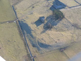 Aerial view of Ruthven Farmhouse, Torness, Stratherrick, looking SE.