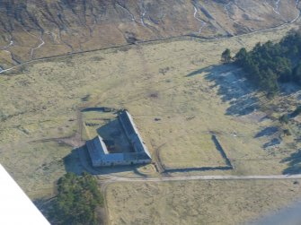 Aerial view of Ruthven Farmhouse, Torness, Stratherrick, looking SE.