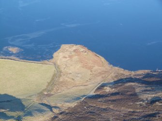 Aerial view of Easter Ruthven, Torness, Stratherrick, looking N.
