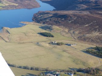 Aerial view of Ruthven Farmhouse and Steading near Dores, Inverness-shire, looking E.