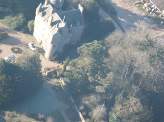 Aerial view of Kilcoy Castle, Muir of Ord, looking NW.