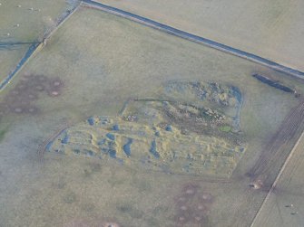 Aerial view of settlement remains at Mulchaich East on the Black Isle, looking SE.