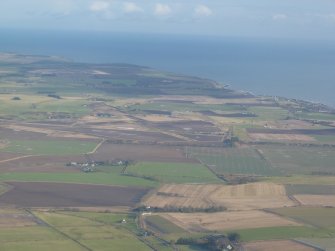 Aerial view of Fearn area, Balintore, Tarbat Ness, looking N.