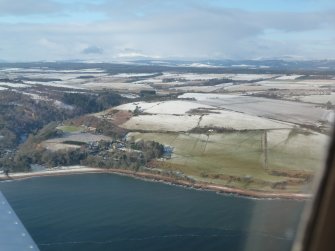 Aerial view of East of Rosemarkie, on the Black Isle, looking NW.