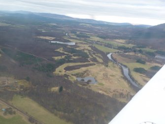 Aerial view of Spey Valley Golf Course, near Aviemore, looking ENE.