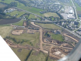 Near aerial view of site for UHI Campus, Inverness, looking SW.