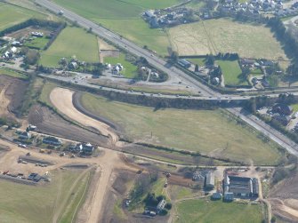 Near aerial view of site for UHI Campus, Inverness, looking SW.