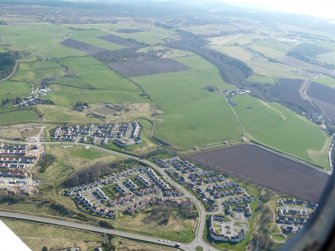 Aerial view of Culduthel Mains development, Inverness, looking S.