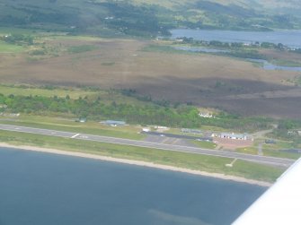 Aerial view over Oban Airfield (North Connel), looking SSE.