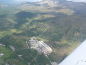Aerial view of Fort William aluminium smelter, looking N.