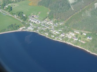 Aerial view of Dores Village, Loch Ness, looking ENE.
