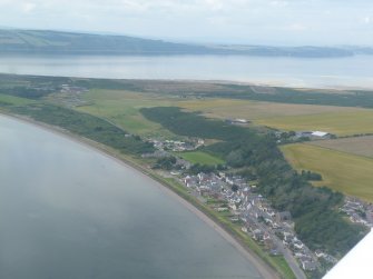 Distant aerial view of Ardersier, E of Inverness, looking NE.