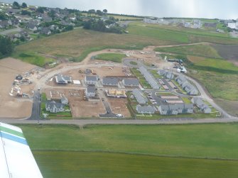 Aerial view of new housing development, Fortrose, Black Isle, looking SW.