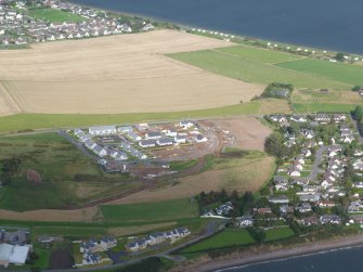 Aerial view of modern housing, Chanonry Point, Fortrose, Black Isle, looking NE.