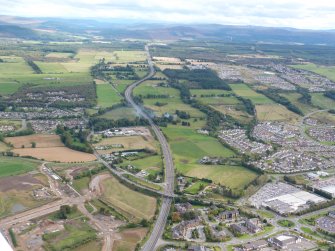 Aerial view of A9 at Inshes, Inverness, looking S.