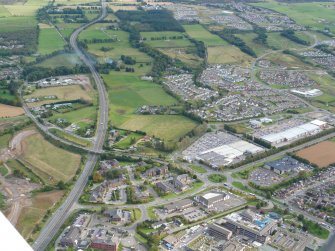 Near aerial view of Beechwood and Inshes, Inverness.