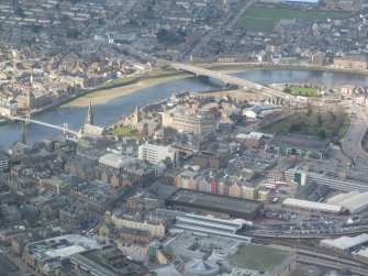Aerial view of Inverness, looking W.