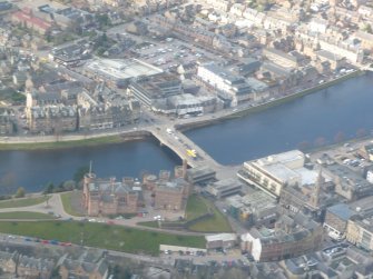 Aerial view of Inverness Castle, looking W.