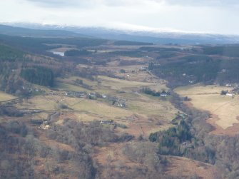 Aerial view of Abriachan, and Loch Laide, SW of Inverness, looking NW.